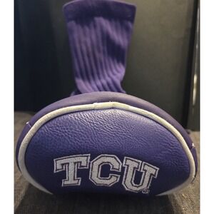 VTG TCU Horned Frog Fairway Wood Headcover "x" Texas Christian Purple White Golf
